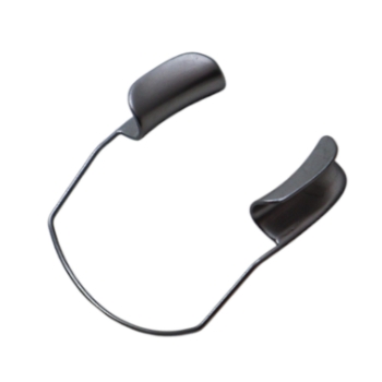 Temporal Approach Lid Speculum, Solid 14mm Blades, Dull Finish, 16mm Spread, Angled Up, U Shape Wire Back, Overall Length 1-5/8" (41mm) 1543457,11/2/6125,K1-5014,08-08104T,E4106-ST